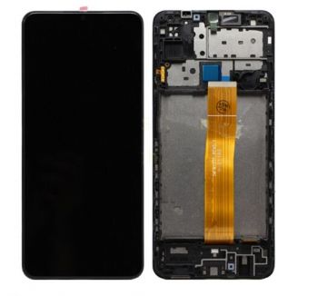 Дисплей Samsung A022 (SM-A022F, SM-A022F/DS) Galaxy A02 с сенсором (тачскрином) черный с рамкой Оригинал