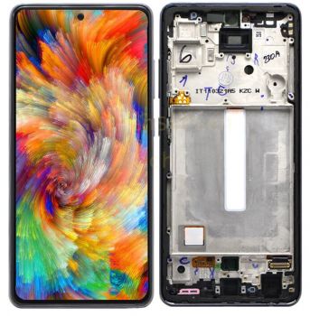 Дисплей Samsung A525, A526 (SM-A525F, SM-A526B, SM-A525F/DS, SM-A526B/DS) Galaxy A52 с сенсором (тачскрином) черный с рамкой Оригинал