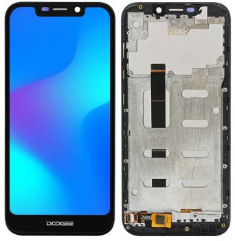 Дисплей Doogee X70 с сенсором (тачскрином) черный с рамкой Оригинал