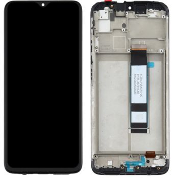 Дисплей Xiaomi Poco M3 M2010J19CG, M2010J19CI с сенсором (тачскрином) черный с рамкой Оригинал