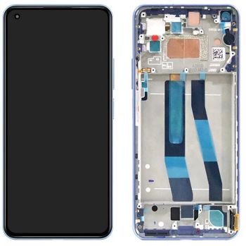 Дисплей Xiaomi Mi11 Lite M2101K9AG, Mi11 Lite 5G с сенсором (тачскрином) черный с рамкой Оригинал
