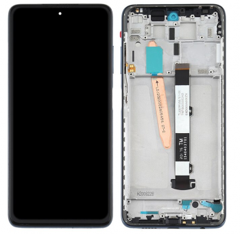 Дисплей Xiaomi Poco X3 NFC M2007J20CG, M2007J20CT с сенсором (тачскрином) черный с рамкой Оригинал