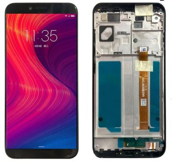 Дисплей Lenovo K5 Play L38011 с сенсором (тачскрином) черный с рамкой золотого цвета Оригинал