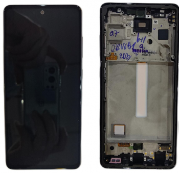 Дисплей Samsung A528 (SM-A528B, SM-A528B/DS) Galaxy A52s 5G с сенсором (тачскрином) черный с рамкой Оригинал