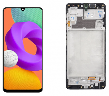 Дисплей Samsung M225 (SM-M225F, SM-M225F/DS) Galaxy M22 с сенсором (тачскрином) черный с рамкой Оригинал