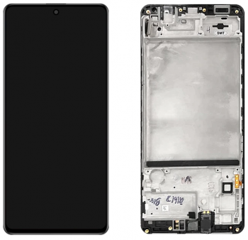 Дисплей Samsung M515 (SM-M515F, SM-M515F/DSN) Galaxy M51 с сенсором (тачскрином) черный с рамкой OLED
