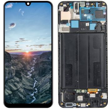 Дисплей Samsung A507 (SM-A507F) Galaxy A50s 2019 с сенсором (тачскрином) черный с рамкой Оригинал