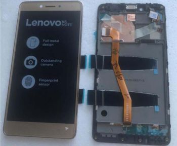 Дисплей Lenovo K6 Note K53a48 с сенсором (тачскрином) золотой с рамкой Оригинал