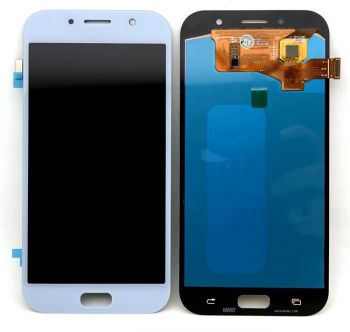 Дисплей Samsung A720 (SM-A720F, A720F/DS) Galaxy A7 2017 Duos с сенсором (тачскрином) голубой OLED