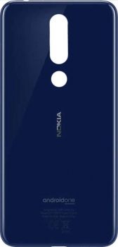 Задняя крышка корпуса Nokia 5.1 Dual Sim TA-1075, TA-1061, TA-1088, TA-1081, TA-1076 синяя Оригинал