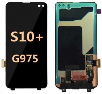 Дисплей Samsung G975 (SM-G975F, SM-G975F/DS) Galaxy S10 Plus с сенсором (тачскрином) черный Оригинал