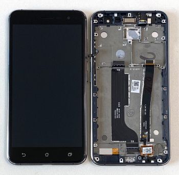 Дисплей Asus ZE520KL ZenFone 3 Z017D, Z017DA, Z017DB, Z017DC с сенсором (тачскрином) черный с рамкой