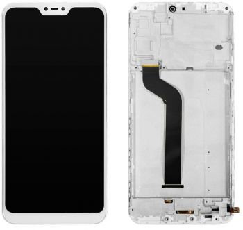 Дисплей Xiaomi Mi A2 Lite, Redmi 6 Pro M1805D1SG с сенсором (тачскрином) белый с рамкой