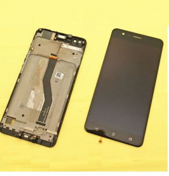 Дисплей Asus ZE553KL ZenFone 3 Zoom Z01HDA, Z01HD с сенсором (тачскрином) черный с рамкой Оригинал