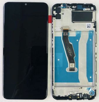 Дисплей Huawei Y6p MED-LX9, MED-LX9N с сенсором (тачскрином) черный с рамкой