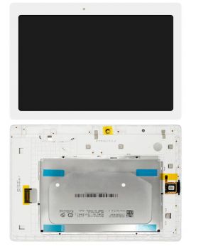 Дисплей Lenovo A10-30, TB2-X30L, TB2-X30F Tab 2 с сенсором (тачскрином) белый с рамкой