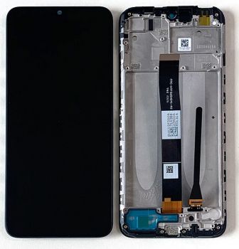Дисплей Xiaomi Redmi 10A 220233L2C, 220233L2G, 220233L2I с сенсором (тачскрином) черный с рамкой Оригинал