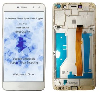 Дисплей Huawei Y5 2017 MYA-L22, MYA-U29, MYA-L03, MYA-L23, MYA-L02 с сенсором (тачскрином) белый с рамкой Оригинал