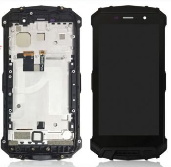 Дисплей Doogee S60, S60 Lite с сенсором (тачскрином) черный с рамкой Оригинал