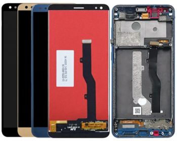 Дисплей ZTE Blade V9 V0900 с сенсором (тачскрином) синий с рамкой Оригинал