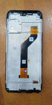 Дисплей Infinix Hot 20i X665E, X665C с сенсором (тачскрином) черный с рамкой Оригинал