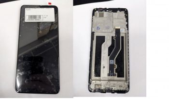 Дисплей ZTE Blade A72s с сенсором (тачскрином) черный с рамкой