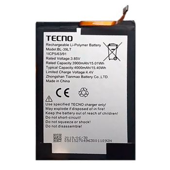 Аккумулятор (батарея) Tecno Spark 4 Lite BB4k BL-39LT 4000mAh Оригинал
