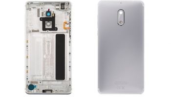 Задняя крышка корпуса Nokia 6 Dual SIM TA-1021, TA-1033, TA-1000, TA-1003, TA-1025, TA-1039 серебристая Оригинал