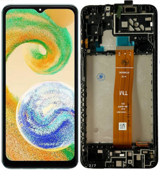 Дисплей Samsung A047 (SM-A047F, SM-A047F/DS) Galaxy A04s с сенсором (тачскрином) черный c рамкой Оригинал