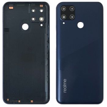 Задняя крышка корпуса Realme C15 RMX2180, RMX2186 синяя Оригинал