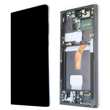 Дисплей Samsung S908 (SM-S908B, SM-S908B/DS) Galaxy S22 Ultra 5G с сенсором (тачскрином) черный с рамкой Оригинал