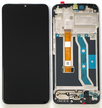 Дисплей Realme C21Y RMX3261, RMX3263 с сенсором (тачскрином) черный с рамкой