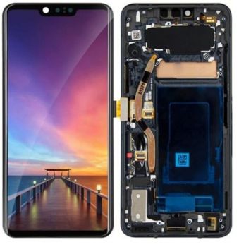 Дисплей LG G8 ThinQ G820, G820N, G820QM с сенсором (тачскрином) черный с рамкой Оригинал
