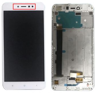 Дисплей Xiaomi Redmi Note 5A Prime MDI6S, Redmi Y1 с сенсором (тачскрином) белый с рамкой