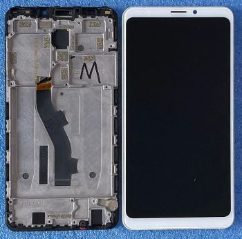 Дисплей Meizu M8, V8 Pro M813H, M813Q с сенсором (тачскрином) белый с рамкой Оригинал