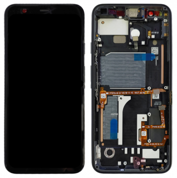 Дисплей Google Pixel 4 G020M, G020I с сенсором (тачскрином) черный с рамкой Оригинал