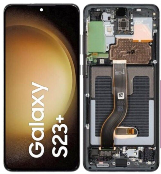 Дисплей Samsung S916 (SM-S916B, SM-S916B/DS) Galaxy S23 Plus с сенсором (тачскрином) черный с рамкой Оригинал