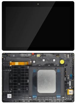 Дисплей Lenovo X104F, X104L, TB-X104F, TB-X104L Tab E10 ZA470000UA с сенсором (тачскрином) черный с рамкой Оригинал