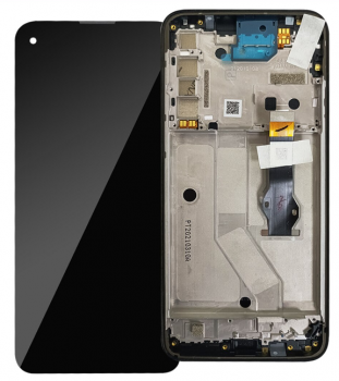 Дисплей Motorola XT2041-1, XT2041-3 Moto G8 Power с сенсором (тачскрином) черный с рамкой