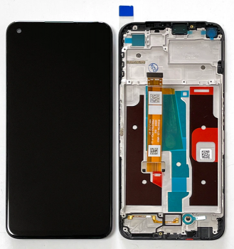 Дисплей Realme 8i RMX3151 с сенсором (тачскрином) черный с рамкой Оригинал