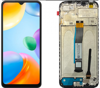 Дисплей Xiaomi Redmi 10C 220333QAG, 220333QBI. Poco C40 220333QPG с сенсором (тачскрином) черный с рамкой