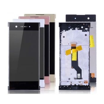 Дисплей Sony G3112, G3116, G3121, G3123, G3125 Xperia XA1 Dual с сенсором (тачскрином) золотой с рамкой Оригинал