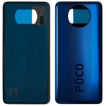 Задняя крышка корпуса Xiaomi Poco X3 Pro M2102J20SG, M2102J20SI синяя Оригинал