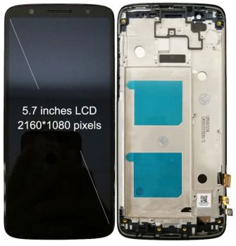 Дисплей Motorola XT1925, XT1925-4, XT1925-5 Moto G6 с сенсором (тачскрином) черный с рамкой Оригинал