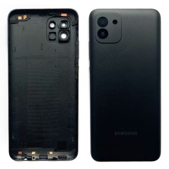 Задняя крышка корпуса Samsung A035 (SM-A035F, SM-A035F/DS) Galaxy A03 черная Оригинал