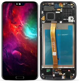 Дисплей Huawei Honor 10 COL-L29, COL-L19, COL-AL10 с сенсором (тачскрином) черный с рамкой Оригинал