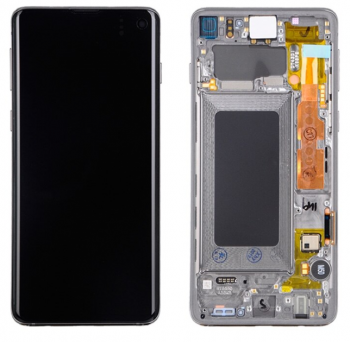 Дисплей Samsung G973 (SM-G973F, SM-G973F/DS) Galaxy S10 с сенсором (тачскрином) черный с рамкой OLED