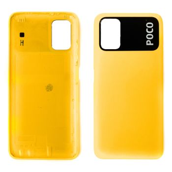 Задняя крышка корпуса Xiaomi Poco M3 M2010J19CG, M2010J19CI желтая Оригинал