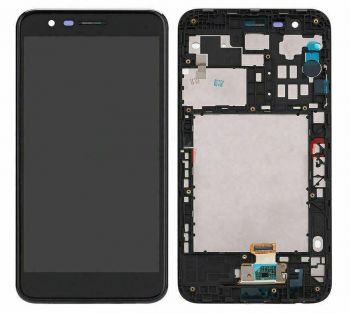 Дисплей LG K11 Plus. LG K30 2018 X410, LMX410, LMX410FC с сенсором (тачскрином) черный с рамкой Оригинал