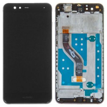 Дисплей (LCD) Huawei P10 Lite (WAS-LX1, LX2, LX3) с сенсором чёрный + рамка серая Оригинал